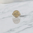 10K YG Egyptian Ankh Eye Fashion Rings / 9.33gr / Sz 11 / White Zircons