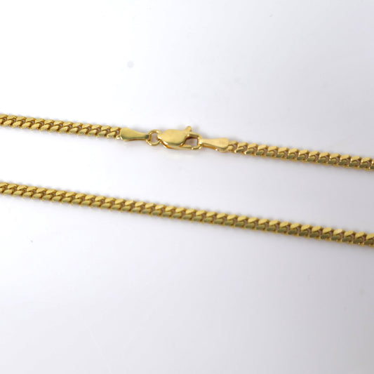 10K YG Micro Cuban Links Chain / 12.7gr / 3mm / 20in /