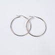 14K White Gold Hoop Earrings / 2.4gr
