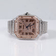 Cartier Santos Bustdown 2 Tone Rose Watch / 40mm /