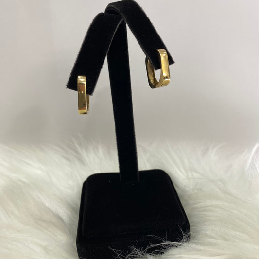 10K Yellow Gold Fashion Hoop Earrings / 3.1gr