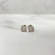 10K White Gold Diamond Round Fashion Stud Earrings 0.15Ct Dia / 1.3gr / 5mm