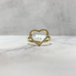 10K Yellow Gold Diamond Heart Silhouette Ring 0.25Ct Dia / 2.33gr / Size 7