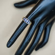 Purple Ring 14K Yellow Gold With Diamonds / 2.8gr / Size 7