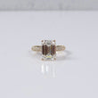 14K YG Lab Diamond Emerald Cut With Certificate Engagement Ring / 3.4gr / Sz 7 / 5.41 CTTW Lab VS / E-F