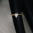 Pear Diamond Engagement Ring 14K Yellow Gold / 1.7gr / Size 7.5