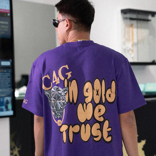 In Gold We Trust Purple T-Shirt