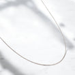 14K White Gold Minicuban Chain / 1gr / 0.7mm / 16in