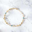 14K Yellow Gold Evil Eye Bracelet / 4.7gr / 5mm / 8in