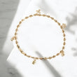 18K Yellow Gold Gc-Oso Ts-Ladybug-Butterfly-Holy Spirit- Anklet / 4.8gr / 4mm / 9.5in