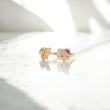 10K YG Diamond HK - Letter U Rings / 2.4gr / Sz 7 1/4 / 0.14Wt Dia