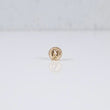 18K YG 0-10 Letter N Mate Bordered Circle Ironwork / 0.37gr / 8mm /