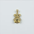 10K Yellow Gold Diamond Bear-Heart Black Pendant 1.05Ct Dia / 3.86gr / 1.3in