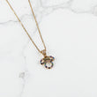 18K YG Mouse Set Jewelry / 2.8gr / 1mm / 18in / Multicolor Zircons