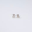 14K WG Lab Diamond Emerald Cut Stud Earrings / 0.92gr / 6mm / 0.86Ct Lab / VS / F