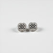 10K WG Diamond Double Clover Stud Earrings / 2.04gr / 10mm / D 0.40Ct