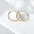 14K YG Fashion Hoop Earrings / 4.67gr / 1.8in /