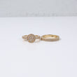 14K Yellow Gold Luxury Trio Engagement Ring With Zircons / 13gr / Size 7W/10M