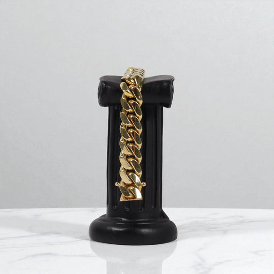 10K YG Cuban Links Bracelet / 78.4gr / 11.5mm - 7 3/4in /