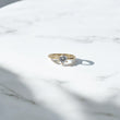 10K YG Fashion Solitaire Rings / 1.71gr / Sz 6 3/4 / White Zircons