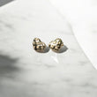 14K YG Heart Stud Earrings / 1gr / 9mm /