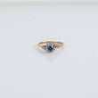 Blue Diamond Ring 10K Yellow Gold / 2.5gr / Size 8.5
