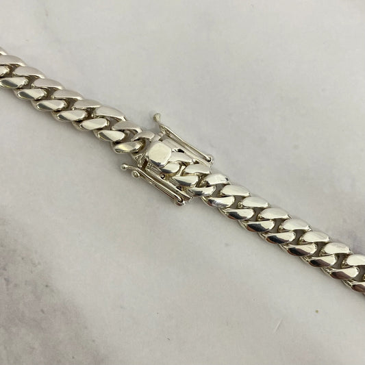 Silver Cuban Links Chain / 143.6gr / 10.4mm / 22.5in /