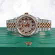 Watch Bustdown Rolex 2 Tone Rose Arabic Numbers Watch / 36mm /