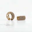 14K Yellow Gold Diamond Fashion Hoop Earrings 1.55Ct / 3.9gr