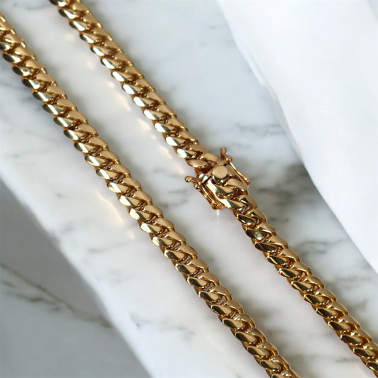 Chain Cuban Links 10K YG Size 7.8mm / 24in Weight 93.74