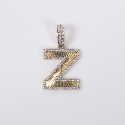 10K YG Diamond Letter Z Pendant / 2.77gr / 0.8in / D-0.60Ct