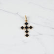 18K YG Black Clovers Pendant / 0.85gr / 1in /