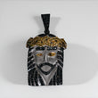 Jesus Face Pendant 10K White-Yellow Gold Diamond / 10.1gr