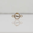 18K YG Dios - Little Heart Ironwork / 0.45gr / 0.3in / White Zircons