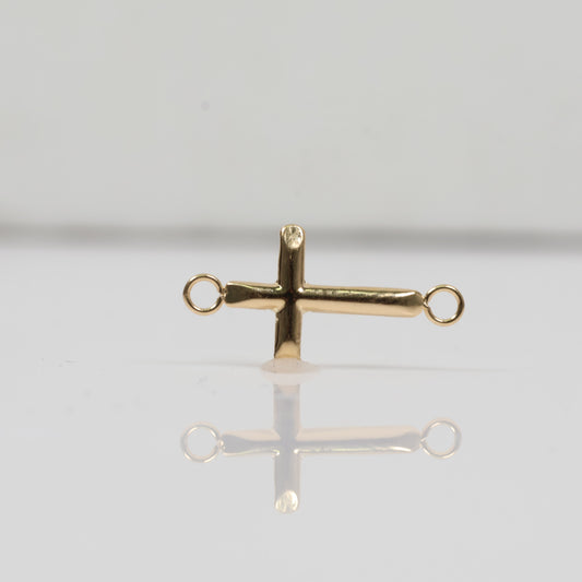 18K YG Cross Ironwork / 0.35gr / 0.8in /