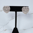 14K WG Diamond Heart Stud Earrings / 6.06gr /  / D-0.33Ct