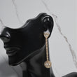 14K Yellow Gold Luxury Stud Earrings With Diamond Baguette 2.45Ct  / 6.5gr