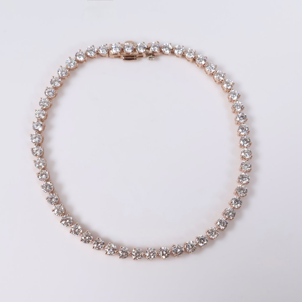14K RG Lab Diamond Tennis Bracelet / 5.5gr / 3.2mm / 7in / 4.82Ct Lab / VS / F