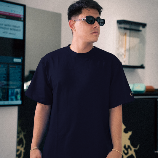 In Gold We Trust Dark Blue T-Shirt