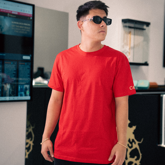 In Gold We Trust Red T-Shirt