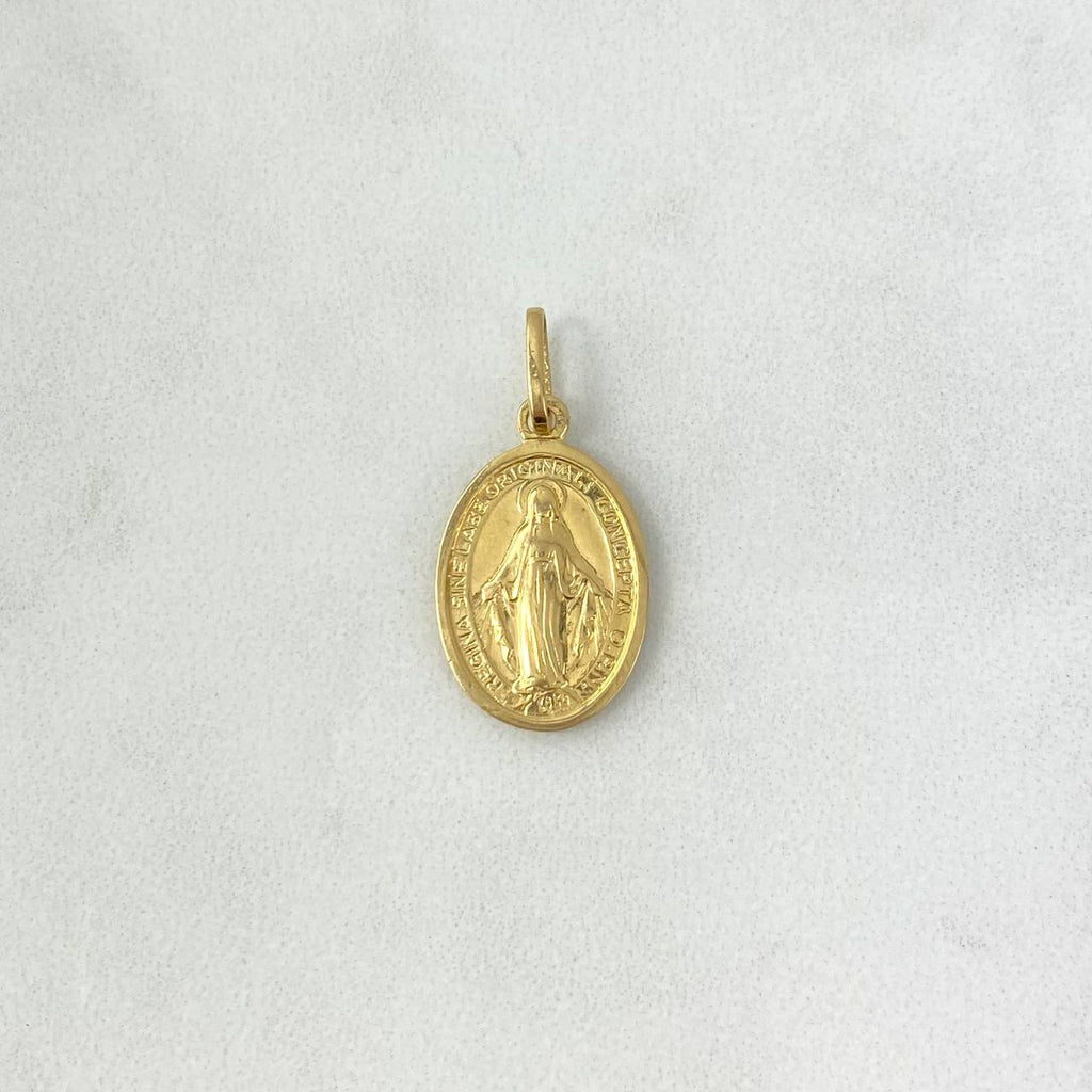 Miraculous Virgin Pendant 2,05gr, 18k Solid Gold – C4g Jewelers