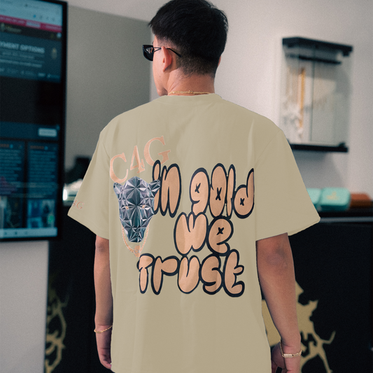 In Gold We Trust Beige T-Shirt