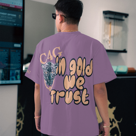 In Gold We Trust Lilac T-Shirt