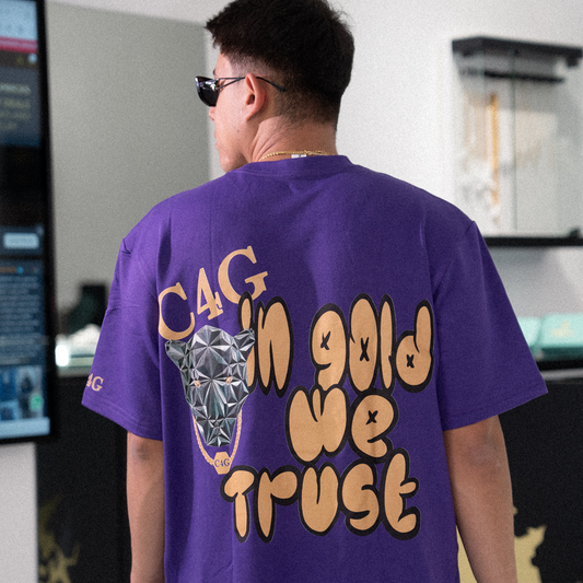 In Gold We Trust Purple T-Shirt