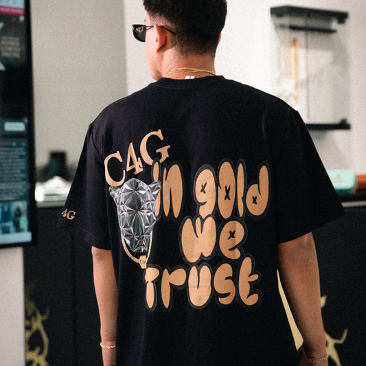 In Gold We Trust Black T-Shirt