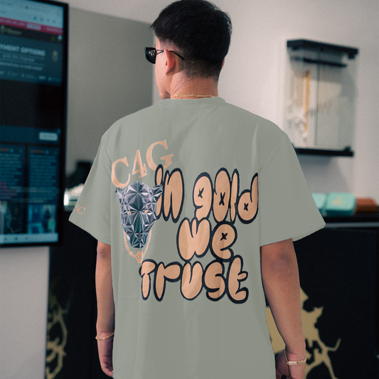 In Gold We Trust Light Green T-Shirt
