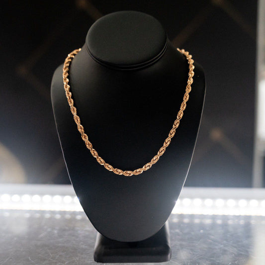 10K Rose Gold Rope Chain / 50.4gr / 24in