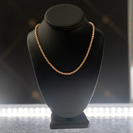 10K Rose Gold Rope Chain / 20.2gr / 20in