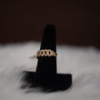 Cuban Ring 14K Yellow Gold With Diamonds / 3.1gr / Size 7