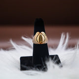 Women Ring 14K Yellow Gold With Zirconia / 4.3gr / Size 7
